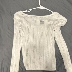 Chic White Knit Sweater